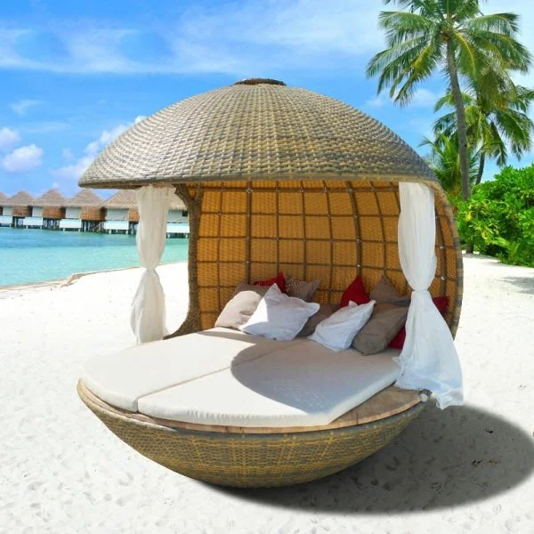 Nordic outdoor luxury lounge bed rattan chair - Image 3
