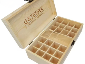 Wood Compartments Oil Bottle Multi-Compartment Storage Box - Stylish and Practical Organizer