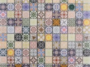 بلاط فسيفساء حجري ملون ثلاثي الأبعاد مخصص – 3003008 مم لجدران المطبخ