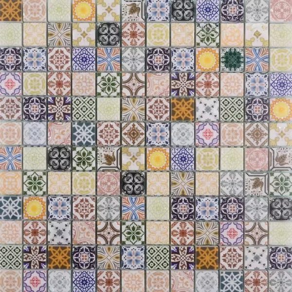 Customized 3D Inkjet Colorful Stone Mosaic Tiles – 3003008mm for Kitchen Walls