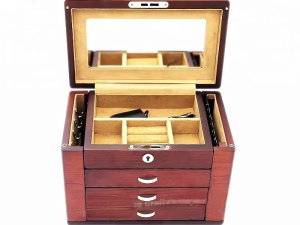 Custom Luxury Lacquer Jewelry Case - Wooden Necklace Jewelry Package Box
