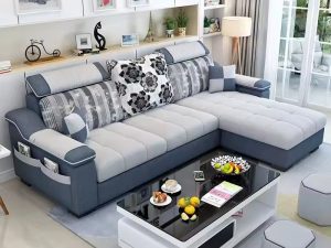 Nordic Small Family Full-Size Sofa Combination – Stylish and Versatile for Living Rooms and Rental Spaces