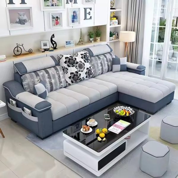 Nordic Small Family Full-Size Sofa Combination – Stylish and Versatile for Living Rooms and Rental Spaces