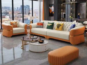 European Stylish Upholstery Chesterfield Leather Sofa – Timeless Elegance for Luxurious Living