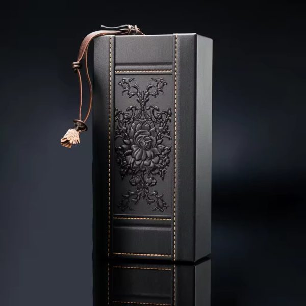 Bottle with Leather Lacquer Gift Box