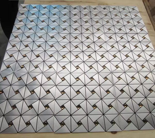 Gold Hexagon Metal Mosaic 3D Stainless Steel Inox Wall Tiles – Luxurious and Modern Design