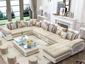 طقم أريكة لغرف الضيوف في الفنادق الفاخرة من فئة الخمس نجوم – أثاث أنيق لغرفة المعيشة