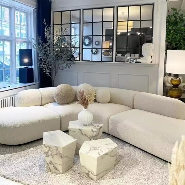 Round White Living Room Sofa – The Epitome of Modern Luxury and Comfort