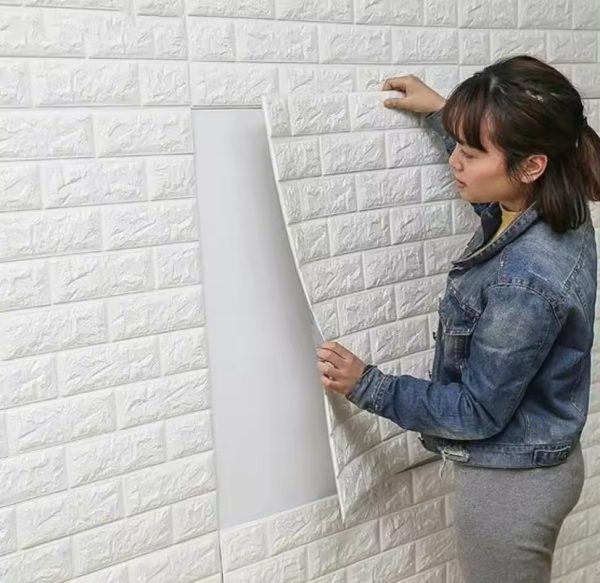 Hot Luxury 3D Faux Waterproof Self-Adhesive Foam Brick Interior Decoration Wallpaper Sticker