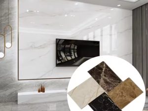 High Glossy 4*8 3mm/2.5mm Sheet Marble Pvc Sheet Uv alternative Plastic Sheet