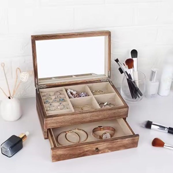 Wooden Packing Jewelry Gift Box with Many Compartments