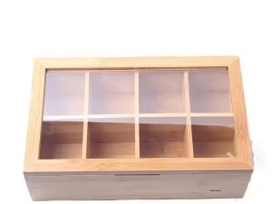 Wholesale Reusable Eco-Friendly Storage Boxes with Glass Lids and Natural Bamboo