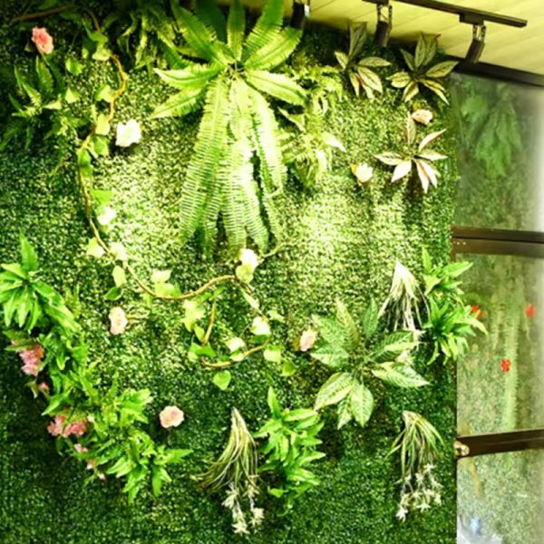 Hot Sale 50CM*50CM Artificial Grass Plants Flower Wall Decoration - Customizable for All Ceremonies