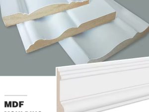 إطار كورنيش MDF بطول 8 أقدام إلى 16 قدمًا – كورنيش سقف مزخرف أنيق