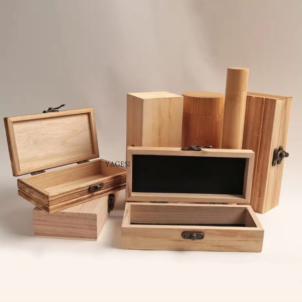 Handmade Custom Wooden Bamboo Gift Box for Bow Ties and Lapel Pins