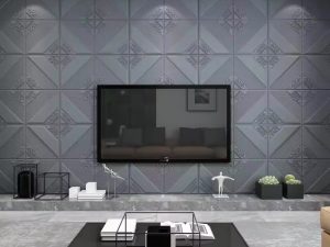 تصميم مخصص للوحات الحائطية الداخلية ذات الألوان الغنية المنقوشة ذاتيًا ثلاثية الأبعاد