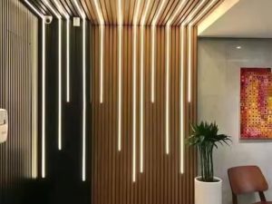 Co-Extrusion Waterproof Hotel Cladding – Fluted WPC Wall Panels
