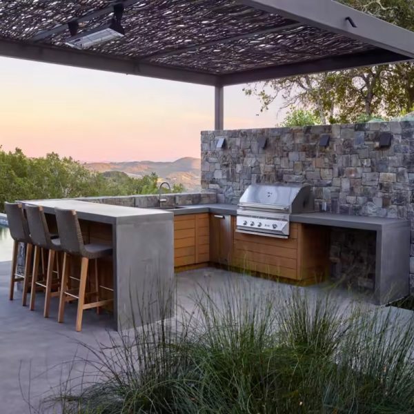 Outdoor Kitchen with Stainless Steel Sink Cabinet – Durable and Stylish for Ultimate Outdoor Cooking