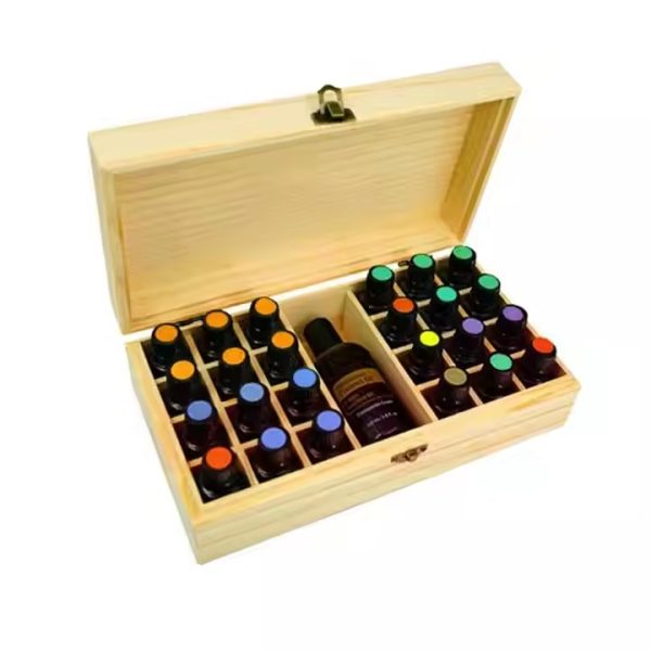 Wooden Essential Oil Storage Box - Elegant and Practical Organizer