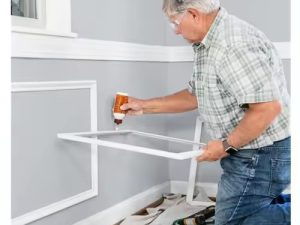 إطار كورنيش من خشب MDF بطول 2.44 متر إلى 4.88 متر مع قوالب مطلية باللون الأبيض – أنيق ومتين