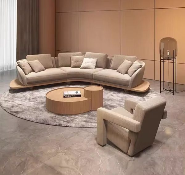 Custom Pink Sectional Sofa Bed – Luxury Living Room Furniture