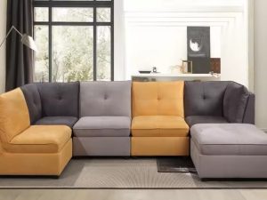 Living Room Colorful Combination Sofa Set – 7-Seater Luxury for Modern Interiors