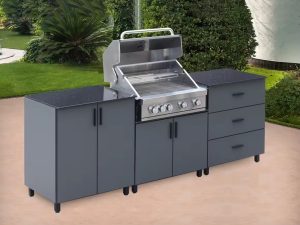 Modular Outdoor Kitchen with Pizza Oven and BBQ Grill – Prefabricated Garden Kitchen