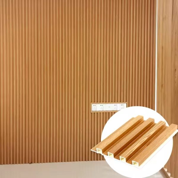 160*23mm Wooden Color Natural Waterproof Soundproof Glossy WPC Wall Panel