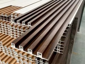 Customized OAK Waterproof Fireproof Interior 3D Feeling WPC Wall Panel For Home Decoration