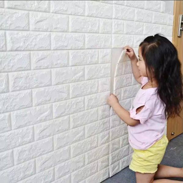 Modern Fashion Waterproof Easy-Cleaning Self-Adhesive 3D PE Foam Brick Interior Decoration Wall Sticker