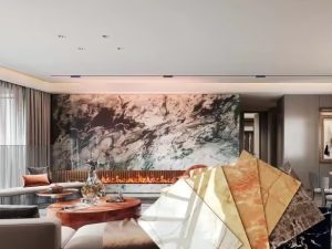 High Glossy 3D Design PVC Marble Sheet – Luxury Surface for Five-Star Hotel Guest Rooms