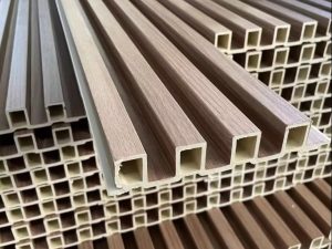 ألواح الجدران الخشبية PVC WPC المخددة للديكور 170 * 24 مم