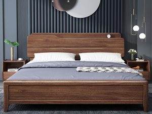 Solid Wood Bed - 1.8 Meters of Natural Elegance and Durability