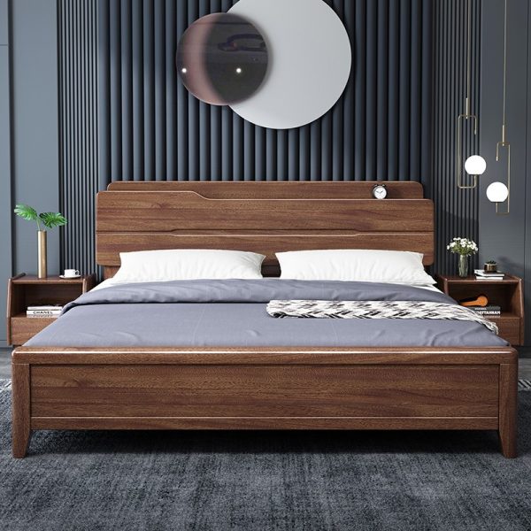 Solid Wood Bed - 1.8 Meters of Natural Elegance and Durability