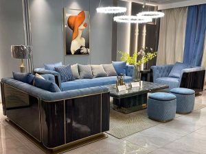 Simple and Italian Living Room Leather Sofa Combination – Elegance Meets Comfort