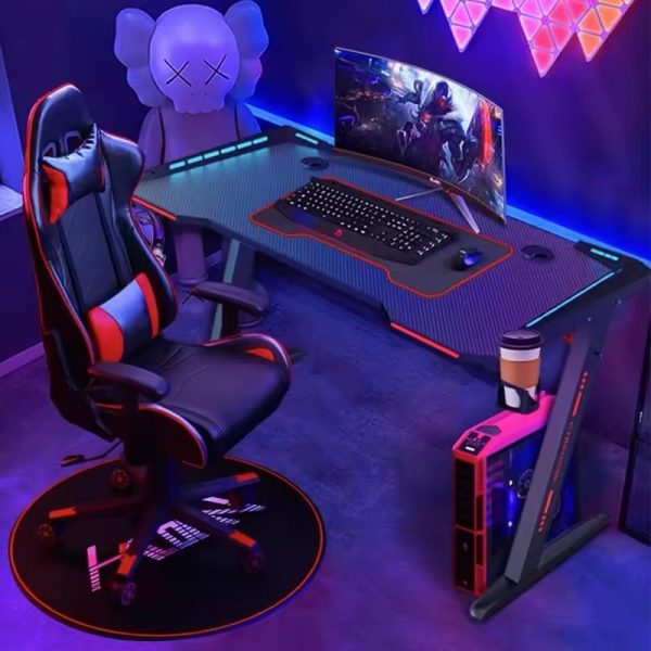 High-End Game Computer Table with RGB LED Lights