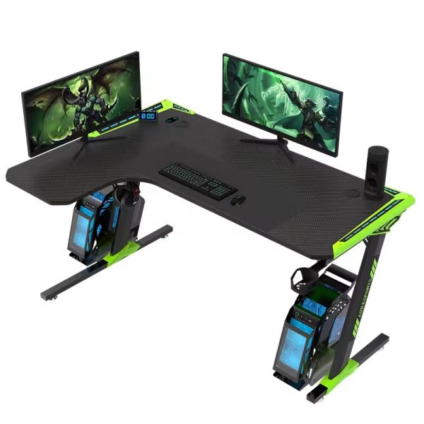 Modern L-Shaped Laptop Desk – Small Office & E-Sports Gaming Table