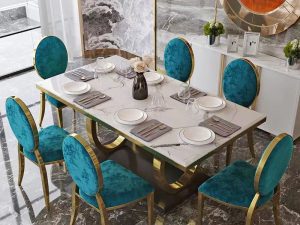 طاولة طعام إيطالية حديثة فاخرة من Rock Board – تجمع بين الأناقة والوظيفة