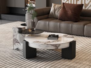Italian Marble Coffee Table – Elegant & Minimalist Design for Small Spaces