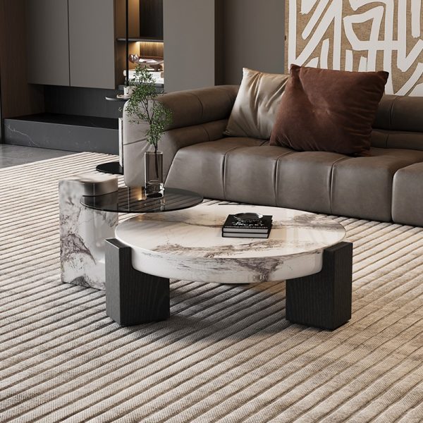 Italian Marble Coffee Table – Elegant & Minimalist Design for Small Spaces