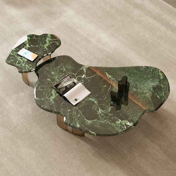 Light Luxury Stone Cloud Coffee Table – Modern Marble Design