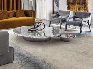 High-End Designer Czech Crystal Coffee Table - Italian Light Luxury Stainless Steel and Acrylic Round Table