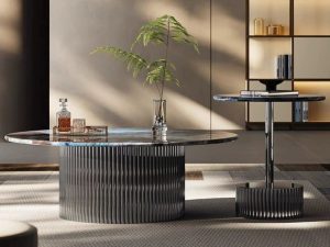 Italian Minimalist Natural Superstructure Creative Coffee Table - Elegant and Functional Centerpiece