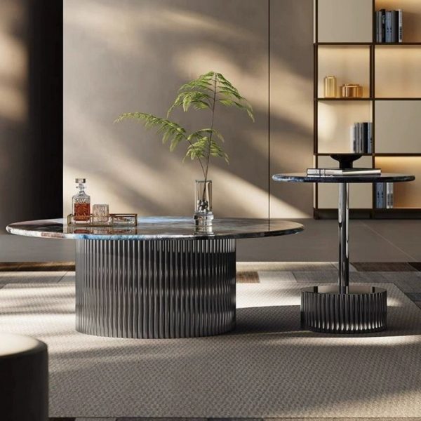 Italian Minimalist Natural Superstructure Creative Coffee Table - Elegant and Functional Centerpiece