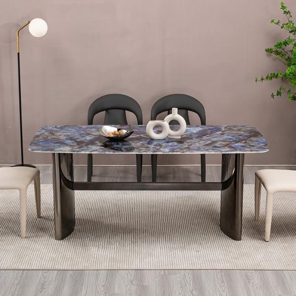 Italian Minimalist Super Crystal Stone Dining Table – Designer Elegance for Modern Homes