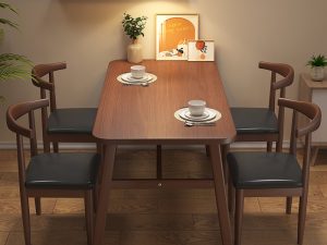 Nordic Modern Minimalist Rectangular Dining Table – Perfect for Small Apartments