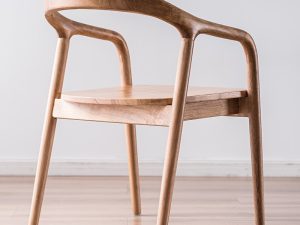 Nordic Solid Wood Back Dining Chair - Shumeita Casual Cafe Chair, Simple Armchair, Office Desk and Chair