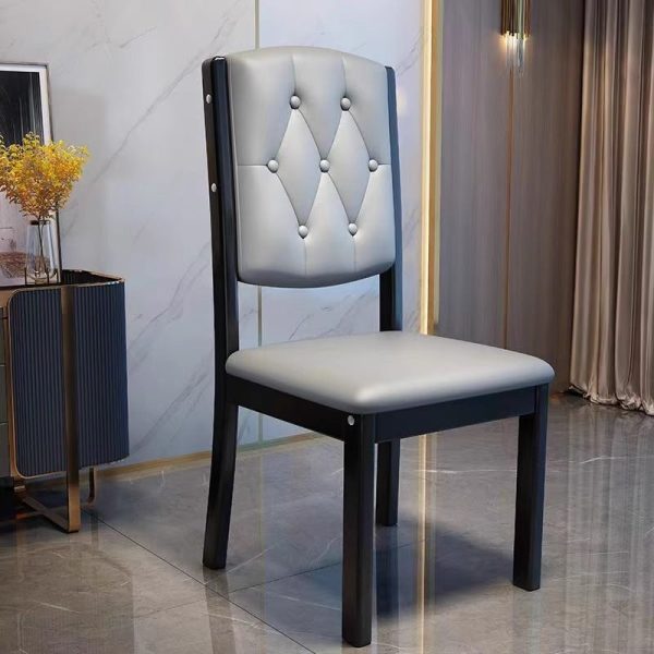 Solid Wood Back Chair – Modern Northern European Dining Elegance