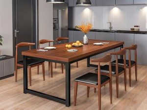 Nordic Rectangular Dining Table – Simple and Elegant for Small Apartment Living