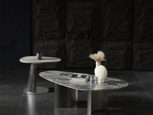 Light Luxury Minimalist Round Marble Coffee Table – Modern & Elegant